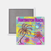 Huntington Beach Happy en Hope Magnet Magneet (Voorkant / Achterkant)