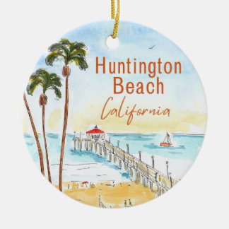 Huntington Beach Keramisch Ornament