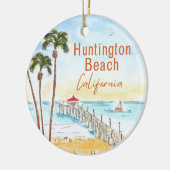 Huntington Beach Keramisch Ornament (Links)