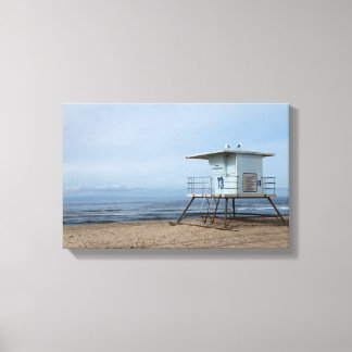 Huntington Beach Lifeguard Post 13 Canvas Afdruk