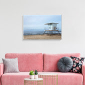 Huntington Beach Lifeguard Post 13 Canvas Afdruk (Insitu (Woonkamer))