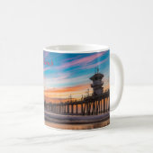 Huntington Beach Pier bij zonsondergang Koffiemok (Voorkant rechts)