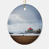 Huntington Beach Pier, CA Keramisch Ornament (Links)