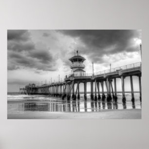 Huntington Beach pier " Ca Poster