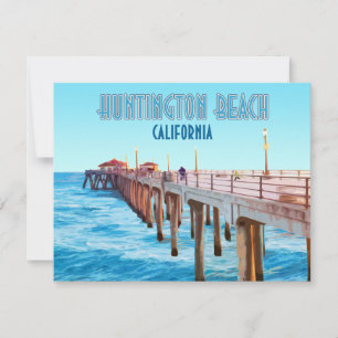 Huntington Beach Pier California  Flat Kaart