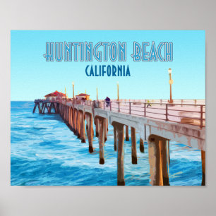 Huntington Beach Pier California  Poster