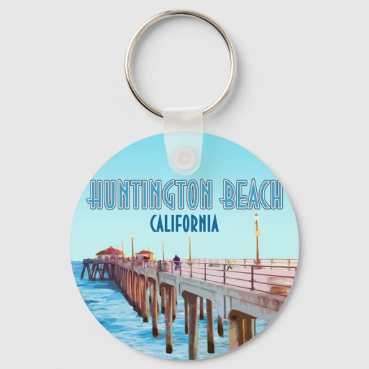 Huntington Beach Pier California  Sleutelhanger (Voorkant)
