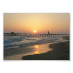 Huntington Beach Pier Foto Afdruk