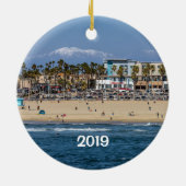 Huntington Beach Pier Holiday Ornament (Achterkant)