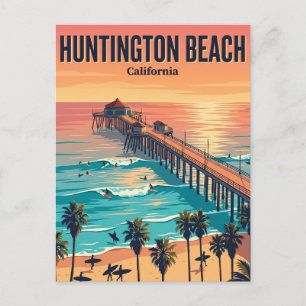 Huntington Beach Pier, Huntington Beach Californië Briefkaart