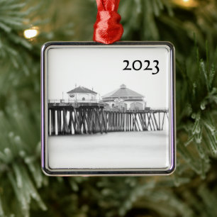 Huntington Beach Pier Metalen Ornament
