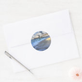 Huntington Beach Pier Ronde Sticker (Envelop)