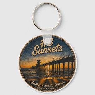 Huntington Beach Pier Sunset Sleutelhanger - John 