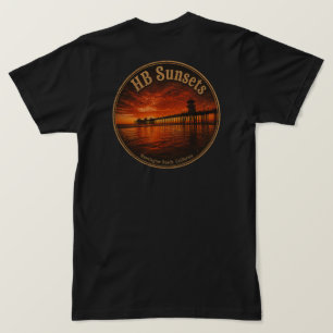 Huntington Beach Pier Zonsondergang - John Minar T-shirt
