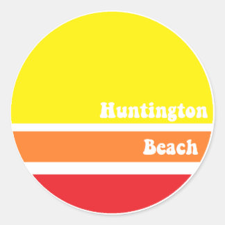 Huntington Beach retro sticker