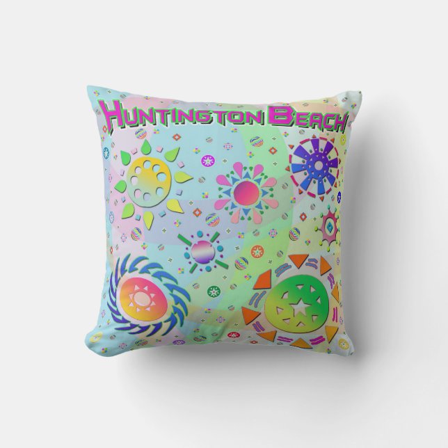 Huntington Beach Seven Suns & Energy Coussin (Recto)