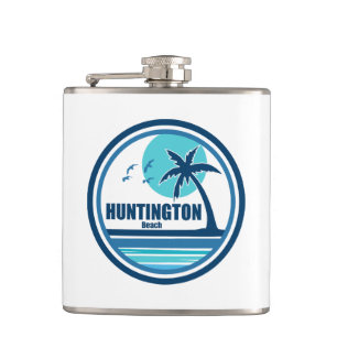 Huntington Beach South Carolina Palmboom Vogels Heupfles