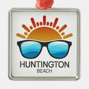 Huntington Beach South Carolina Zonnebril Metalen Ornament