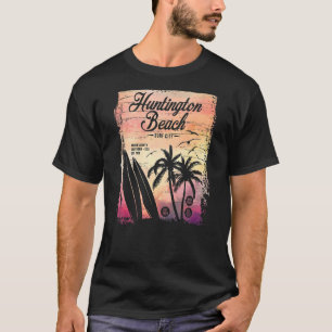 Huntington Beach Surf City California  Dist T-shirt