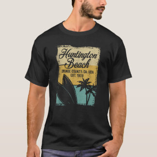 Huntington Beach Surf City California Distress S T-shirt