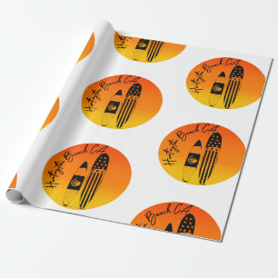 Huntington Beach Surfboards en Zonsondergangen Cadeaupapier