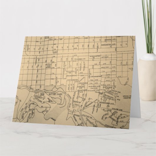 Huntington, carte de cru de WV (Devant)