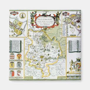 Huntington, gegraveerd door Jodocus Hondius Magneet