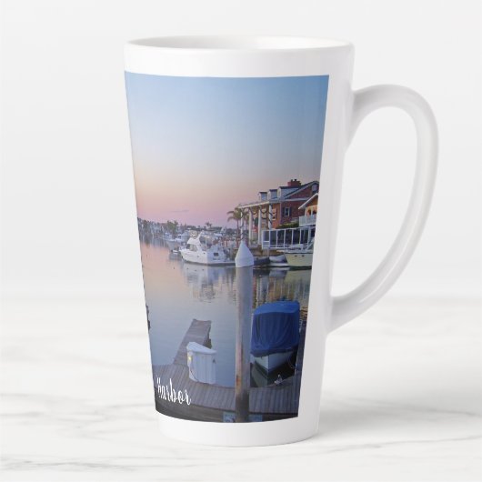 Huntington Harbour Sunset Latte Mok (Rechts)