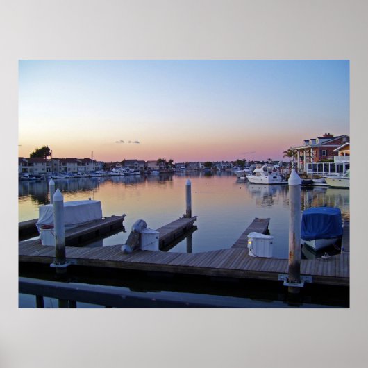 Huntington Harbour Sunset Poster (Voorkant)