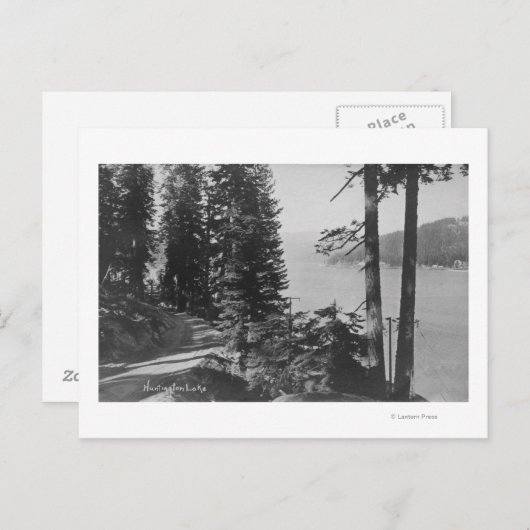 Huntington Lake, Californië-Uitzicht van Road Briefkaart (Voorkant / Achterkant)