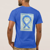 Huntington's Disease Awareness Blue Ribbon T-shirt (Achterkant)