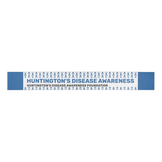 Huntington's Disease Awareness Pattern Ribbon Grosgrain Lint (Voorkant)