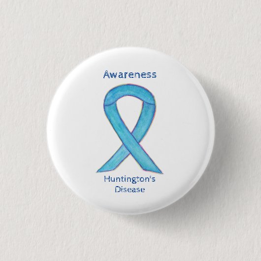 Huntington's Disease Awareness Ribbon Custom Pin Ronde Button 3,2 Cm (Voorkant)