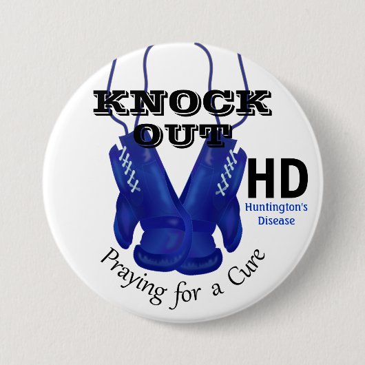 Huntington's Disease HD Awareness Ronde Button 7,6 Cm (Voorkant)