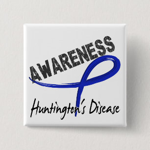 Huntington's Ziektebewustzijn 3 Vierkante Button 5,1 Cm