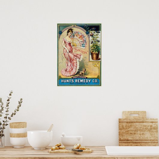  Hunt's Remedy Company Advertisement Poster (Keuken)