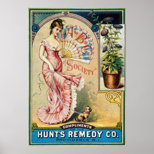 Hunt's Remedy Company Advertisement Poster (Voorkant)