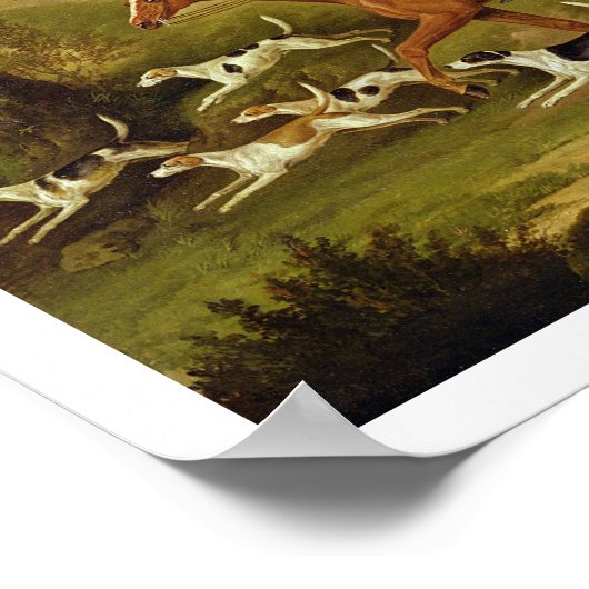 Huntsman and Hounds, 1809 (olie op doek) Poster (Hoek)