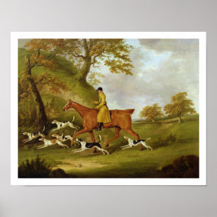 Huntsman and Hounds, 1809 (olie op doek) Poster