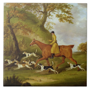Huntsman and Hounds, 1809 (olie op doek) Tegeltje