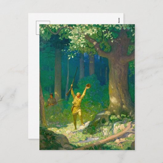 Huntsman van Newell Convers Wyeth Feestdagenkaart (Voorkant / Achterkant)