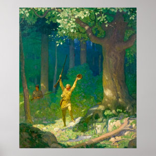 Huntsman van Newell Convers Wyeth Poster