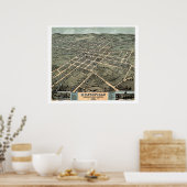 Huntsville, AL Panoramic Map - 1871 Poster (Keuken)