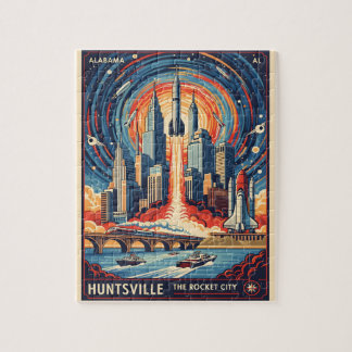 Huntsville Alabama Rocket City Futuristic Space Legpuzzel