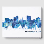 Huntsville Alabama Skyline Blue Gastenboek (Achterkant)