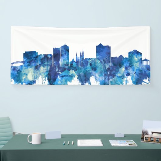 Huntsville Alabama Skyline Blue Spandoek (Beurs)
