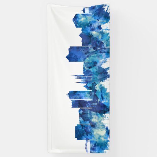 Huntsville Alabama Skyline Blue Spandoek (Verticaal)