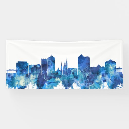 Huntsville Alabama Skyline Blue Spandoek (Horizontaal)