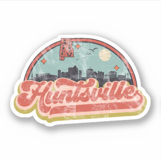 Huntsville, Alabama Sticker (Voorkant)
