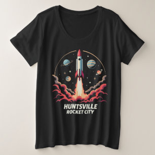 Huntsville Rocket City Ruimte Avontuur Grote Maat T-shirt